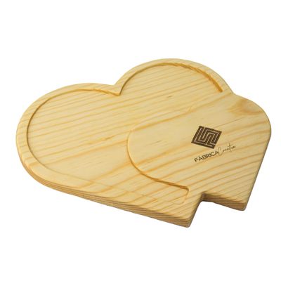 Tabla corazón doble