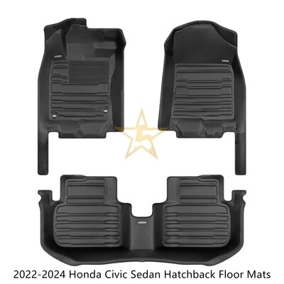 2016 - 2024 TuxMats Honda Civic Floor Mats/Trunk Mats