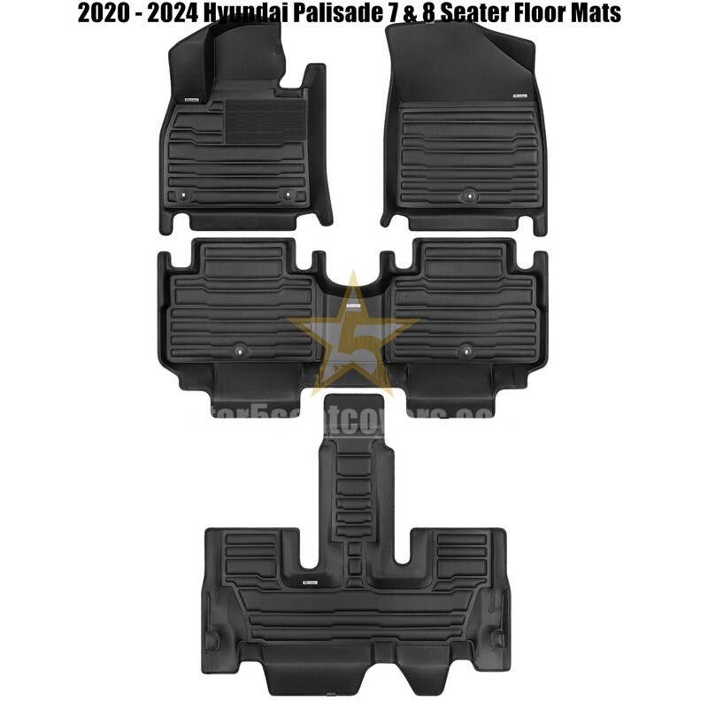2020 - 2024 TuxMats Hyundai Palisade Floor Mats/Trunk Mats