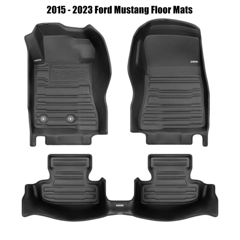 2015 - 2023 TuxMats Ford Mustang Floor Mats/Trunk Mats