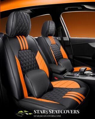 Orange - New Upgraded Ultimate 6D Seat Cover Set