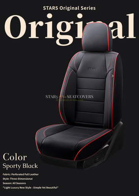 Sporty Black - Star5 Premium Original Series Seat Cover Set