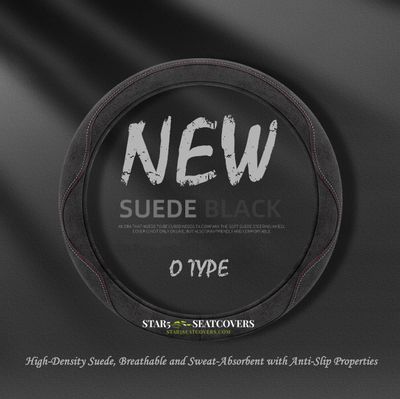 Black - O Type - Star5 Premium Suede Steering Wheel Cover
