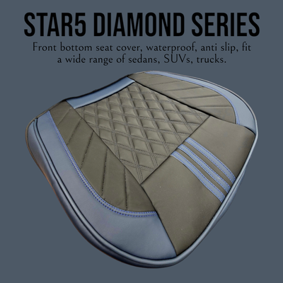 Blue - Star5 Diamond Series Front Bottom Seat Cover