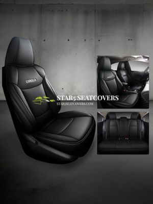 Black - Toyota Corolla (20-24) Custom Fit Seat Cover Set