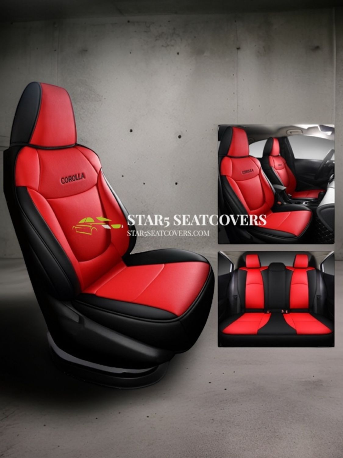 Red - Toyota Corolla (20-24) Custom Fit Seat Cover Set