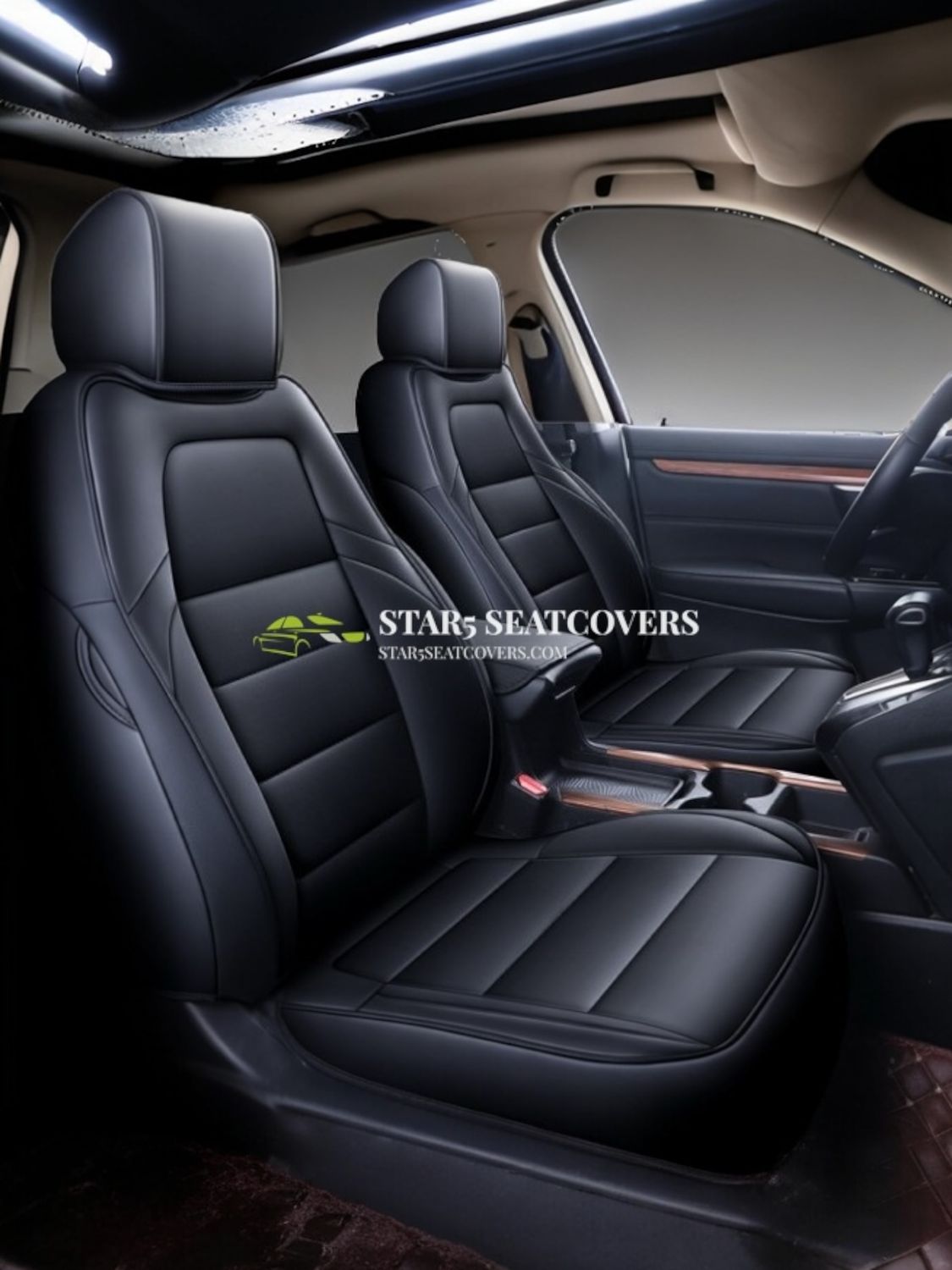 Black - Honda CRV (17-24) Custom Fit Seat Cover Set