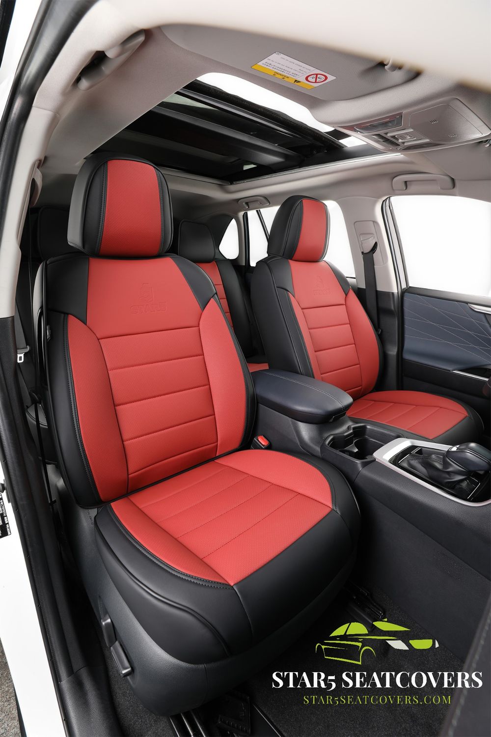 Star5 Premium Original Series Seat Cover Set – New Upgraded 2nd Gen (Velvet Red)