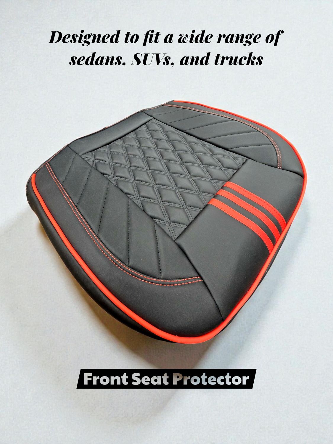 Black &amp; Red - Front Seat Protector