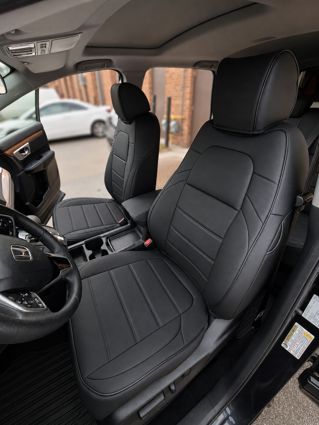 STAR5 Custom-Fit Seat Covers for 2017–2026 Honda CR-V – Gas &amp; Hybrid – Full 5-Seat Set (Black)