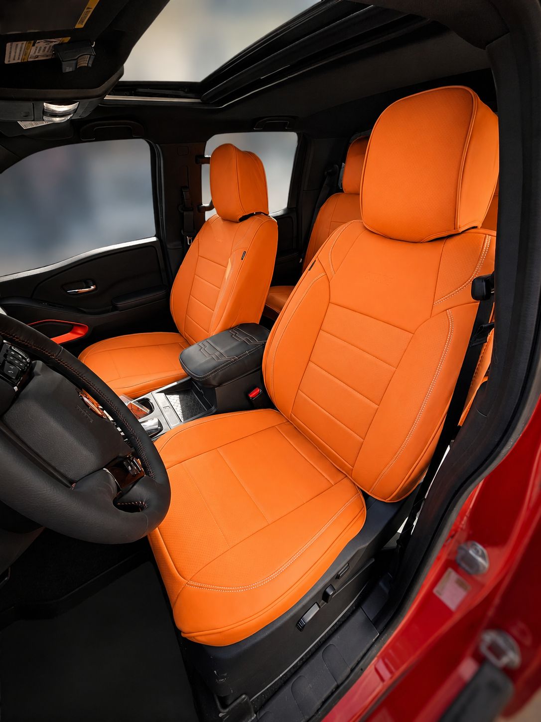 STAR5 Original Series Seat Covers (1st Gen) – Full Set for 5-Seater Sedans, SUVs & Trucks (Neon Orange)
