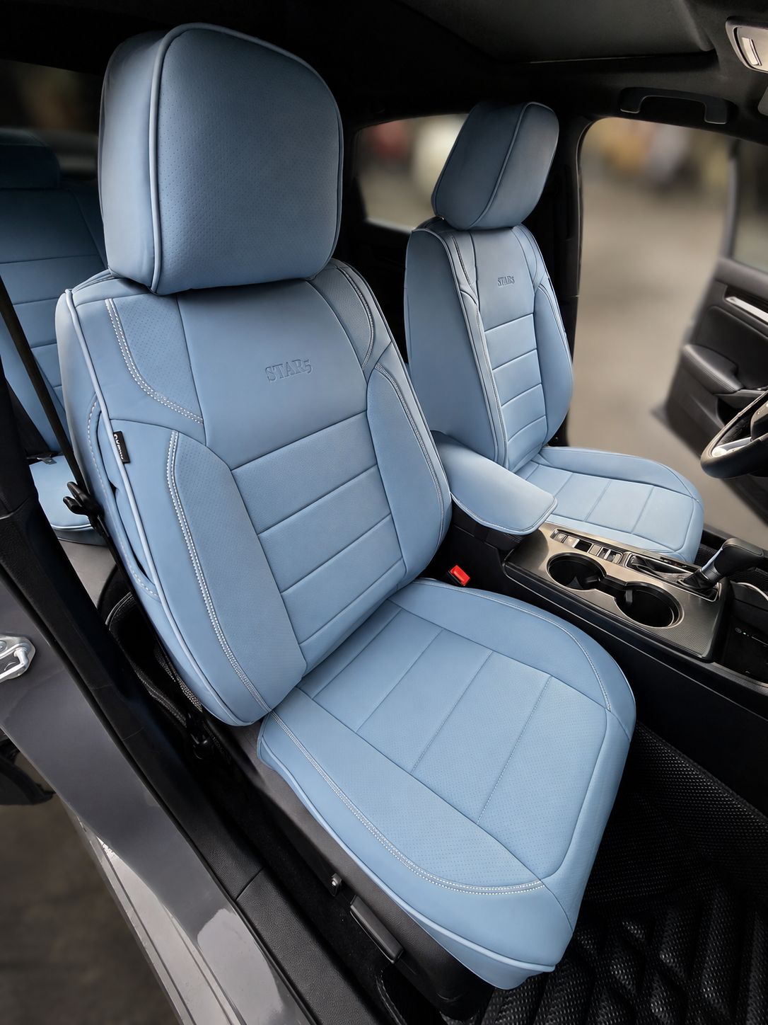 STAR5 Original Series Seat Covers (1st Gen) – Full Set for 5-Seater Sedans, SUVs & Trucks (Ice Blue)