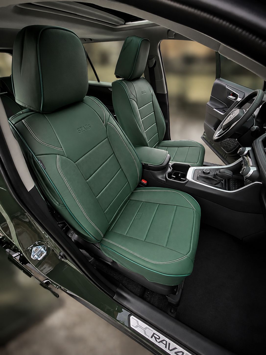 STAR5 Original Series Seat Covers (1st Gen) – Full Set for 5-Seater Sedans, SUVs & Trucks (Military Green)