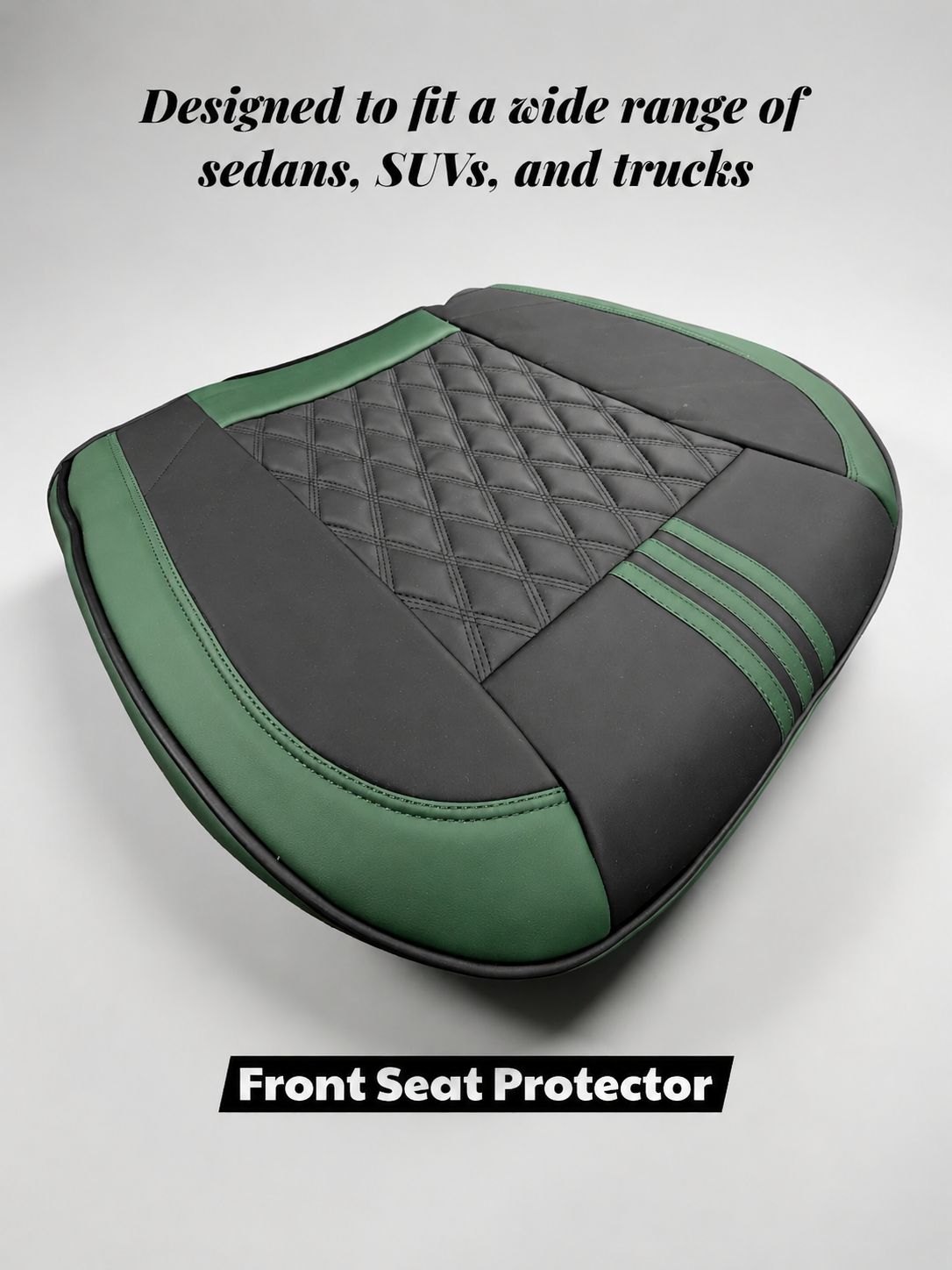 STAR5 Premium Front Bottom Seat Protector – Padded Non-Slip Cushion (Military Green)