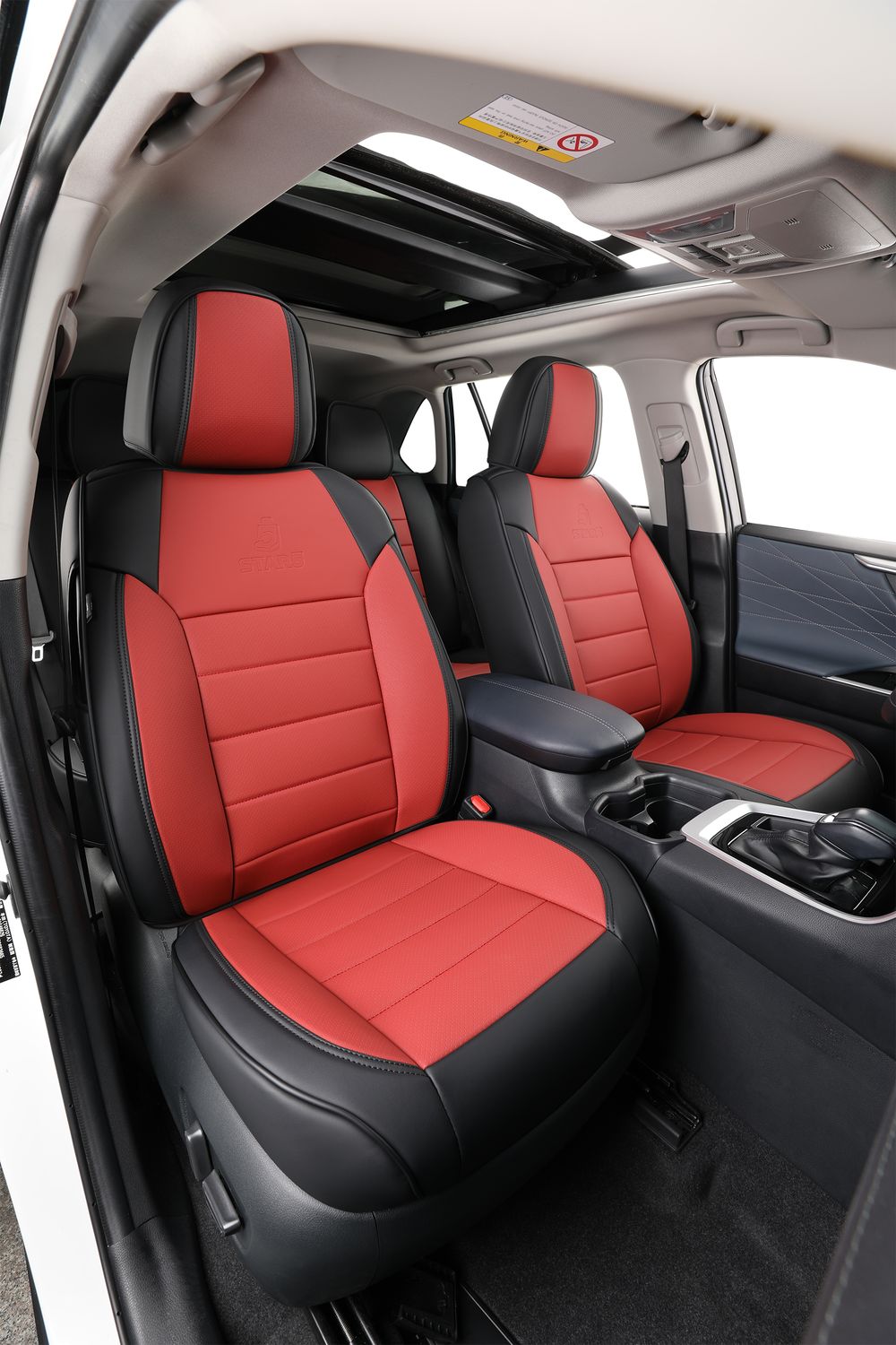 2nd Gen Star5 Premium Seat Covers | Fits Sedans, SUVs &amp; Trucks (5-Seater) (Velvet Red)