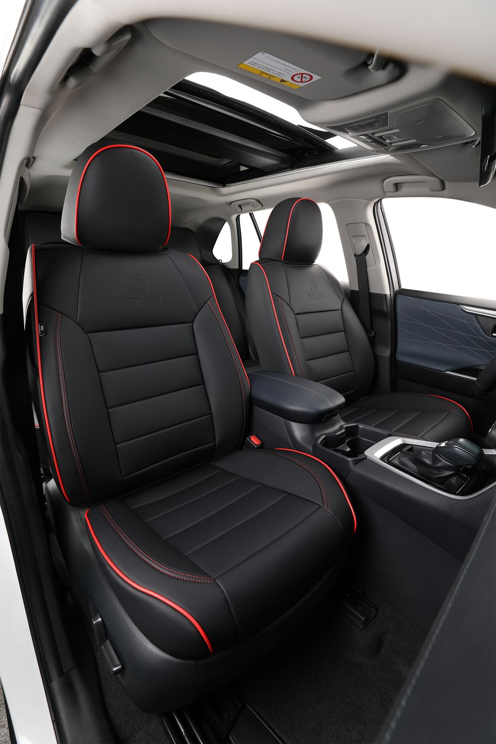 2nd Gen Star5 Premium Seat Covers | Fits Sedans, SUVs &amp; Trucks (5-Seater) (Sporty Black)