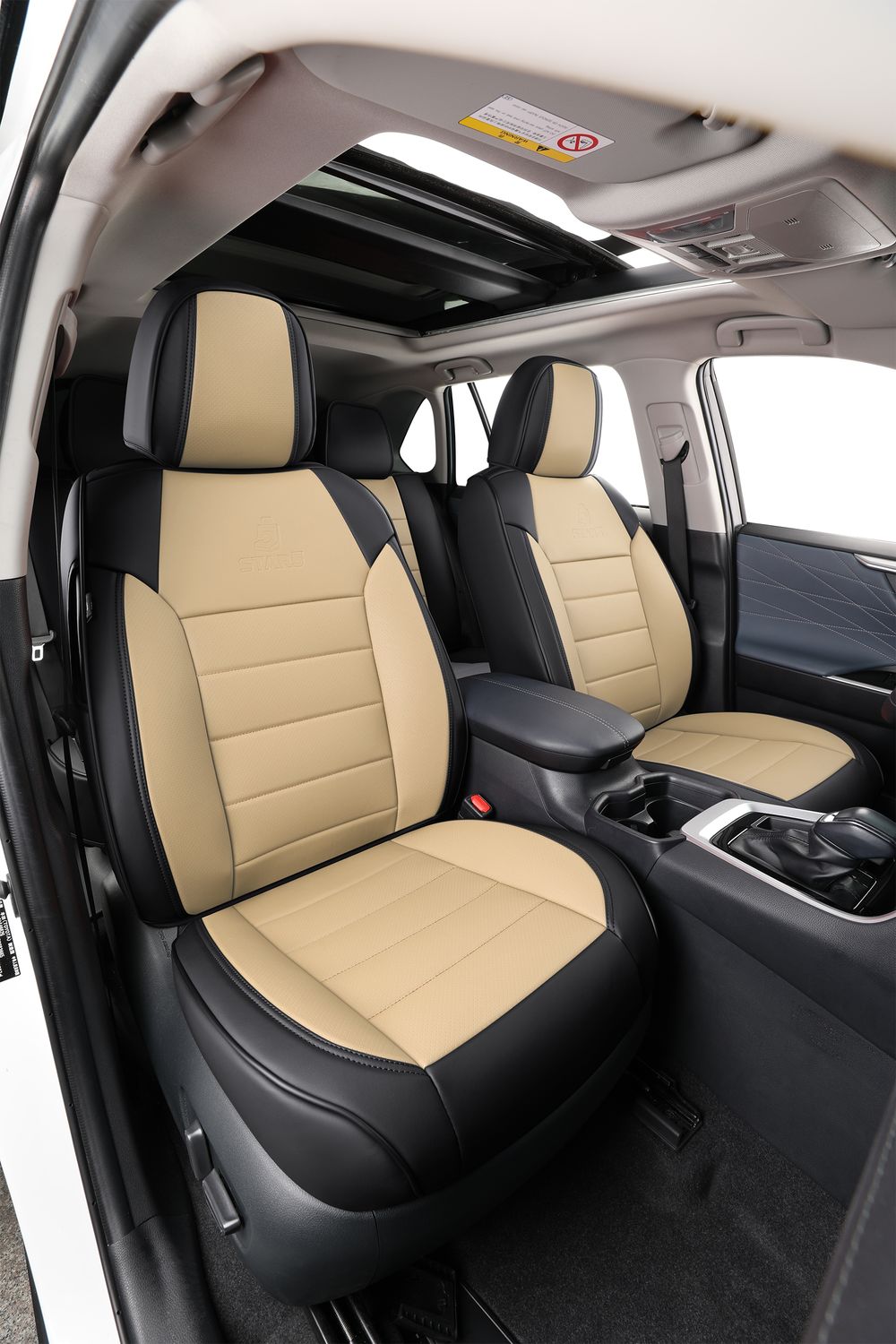 2nd Gen Star5 Premium Seat Covers | Fits Sedans, SUVs &amp; Trucks (5-Seater) (Tan)