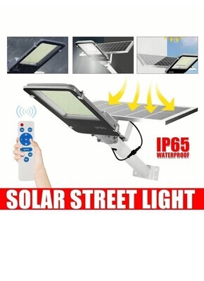 300 WATT SOLAR STREET LIGHT +POLE+REMOTE+MOUNTING ACCESSORIES