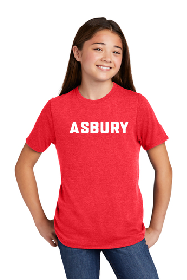 ASBURY Red Frost Youth Unisex Triblend Tee - FREE Shipping