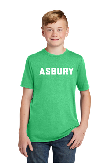 ASBURY Green Frost Youth Unisex Triblend Tee - FREE Shipping