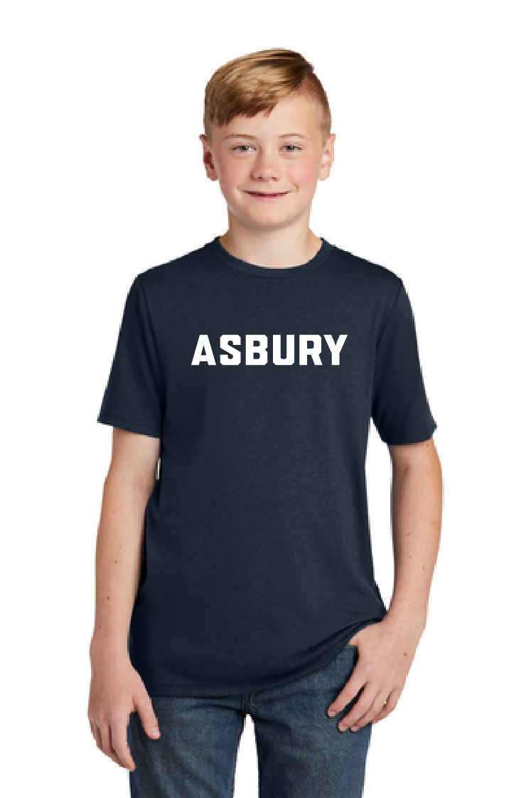 NEW ASBURY Dark Navy Youth Unisex Triblend Tee - FREE Shipping