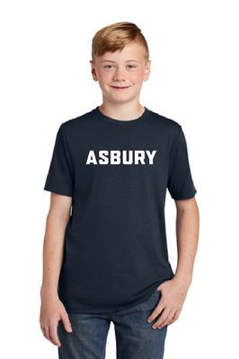 NEW ASBURY Dark Navy Youth Unisex Triblend Tee - FREE Shipping
