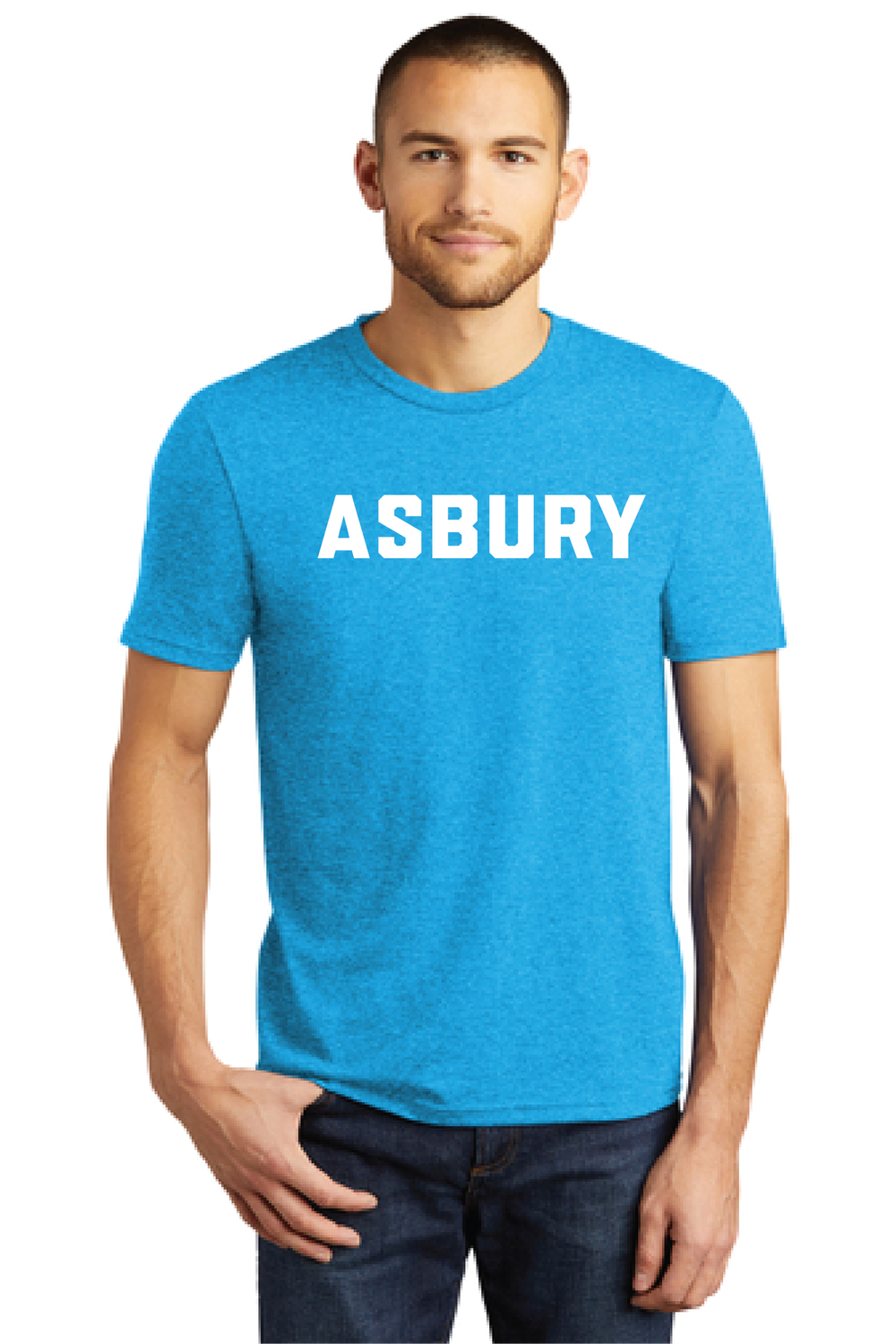 NEW! ASBURY Turquoise Frost Adult Unisex Triblend Tee - FREE Shipping