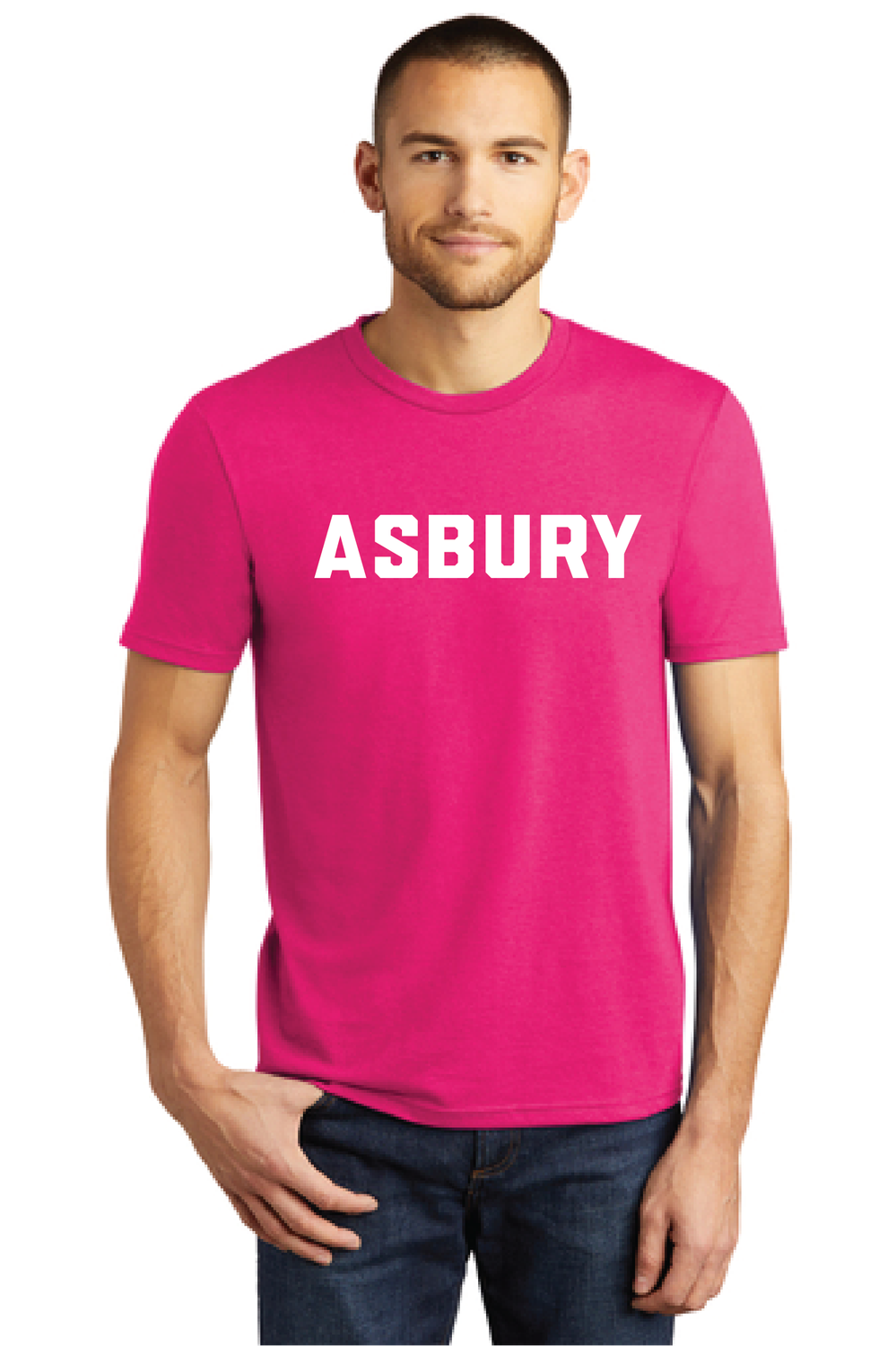 NEW! ASBURY Fuchsia Frost Adult Unisex Triblend Tee - FREE Shipping