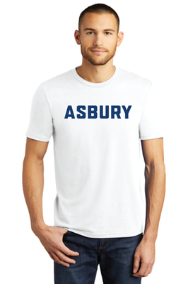 NEW! ASBURY White Adult Unisex Triblend Tee - FREE Shipping