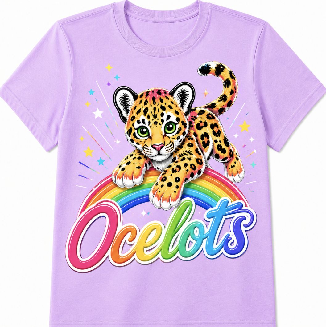 Girls And Adult Unisex "Ocelot" Cub Comfort Colors T-shirt