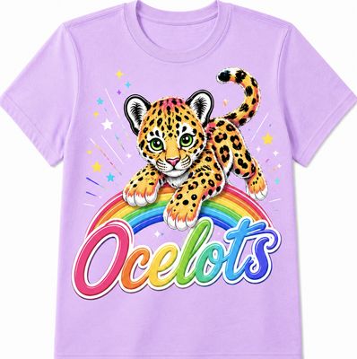Girls And Adult Unisex "Ocelot" Cub Comfort Colors T-shirt