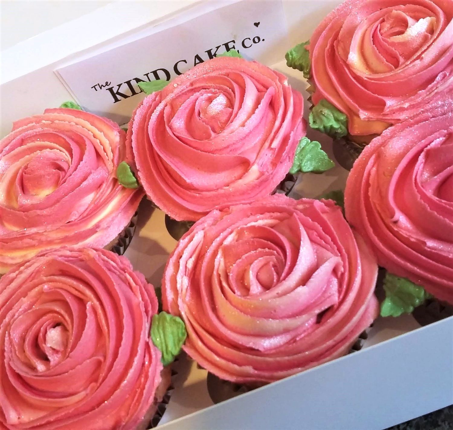 Vegan rose cupcakes