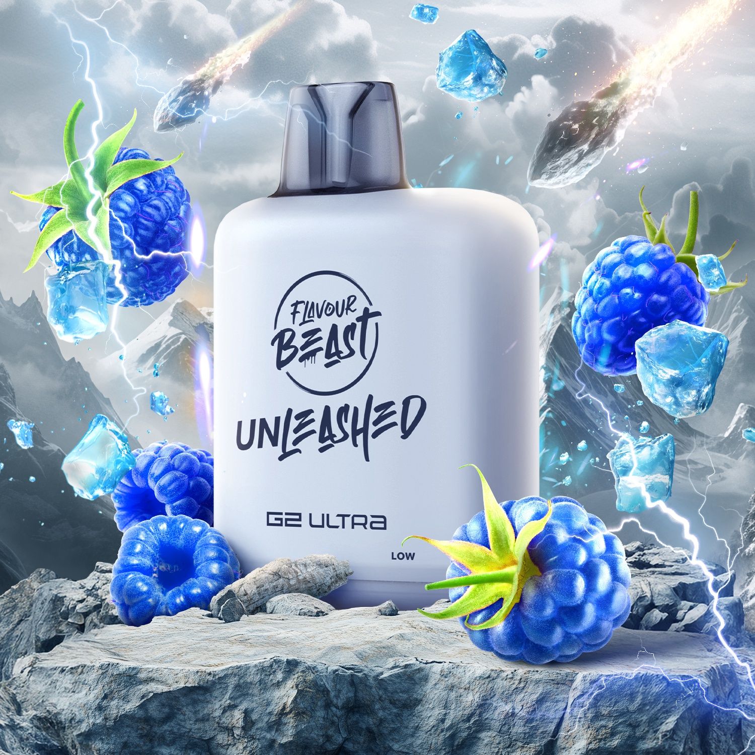 flavour beast Level X Unleashed G2 Ultra 50k, Flavour: Epic Blue Razz