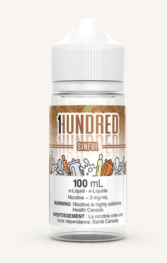 1Hundred 100ML, flavour-NicLevel: Sinful 6MG
