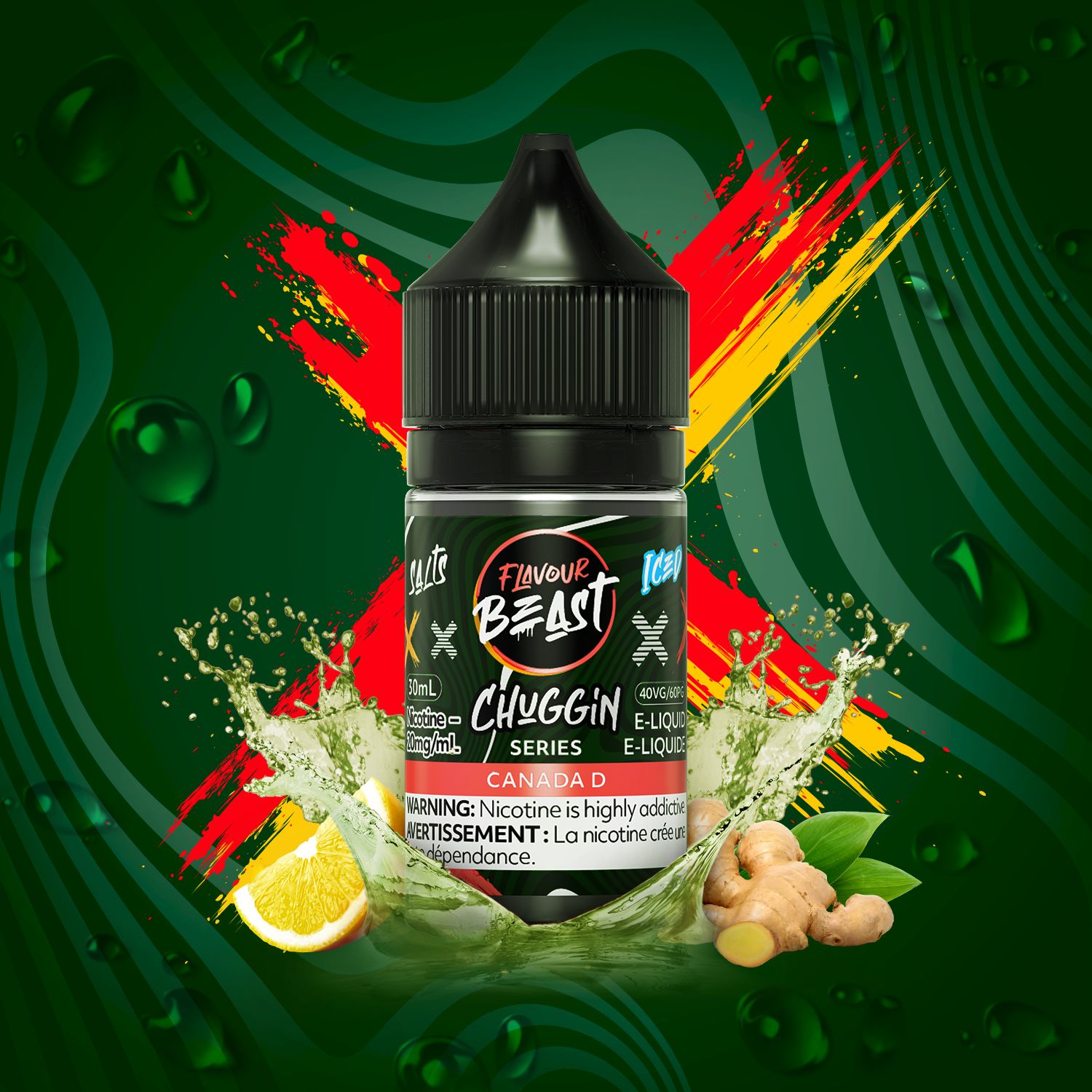 Flavour Beast E-Liquid Chuggin 30ML, Flavour-Niclevel-Size: Canada D Iced 20mg/30mL