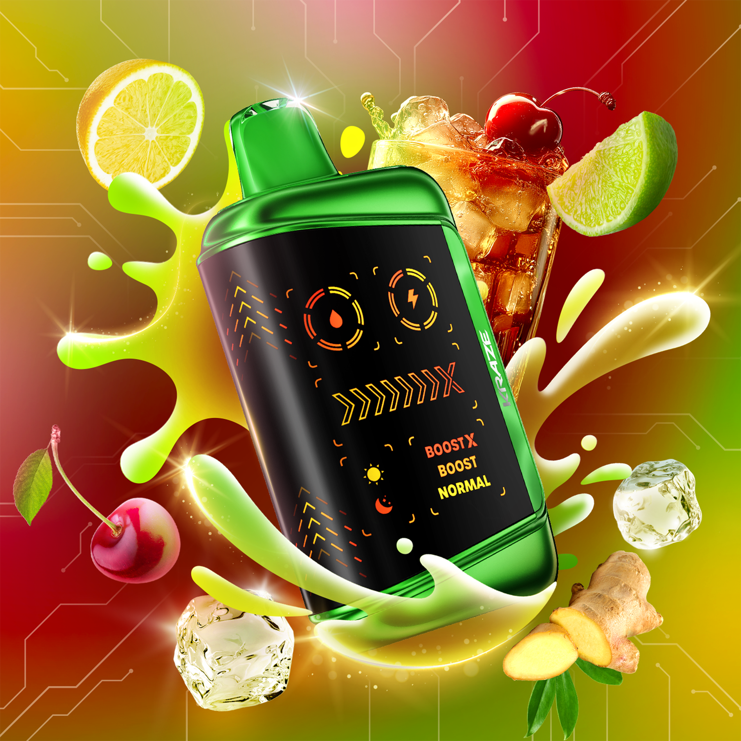 KRAZE Mega X 48K, Flavour: Cherry MTN Citrus Ice