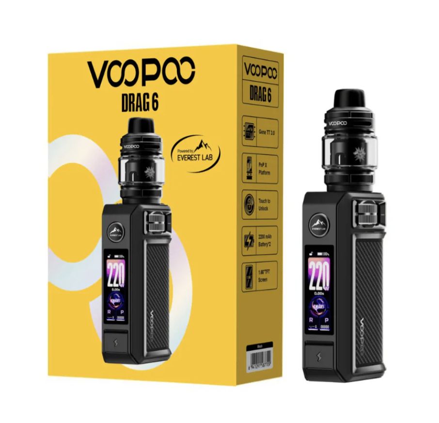 VOOPOO DRAG 6 DEVICE, Colour: BLACK