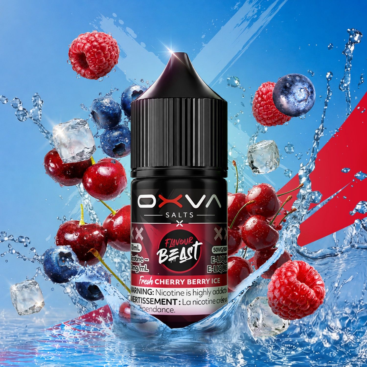 Flavour Beast x OXVA 30ml, Flavour: Fresh Cherry Berry Ice