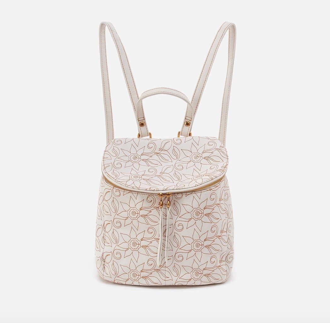 RIVER FLOWER WHITE BACKPACK