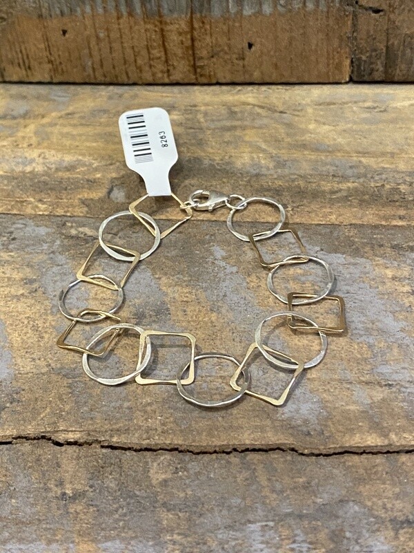 GF RND & SQ LINK BRACELET