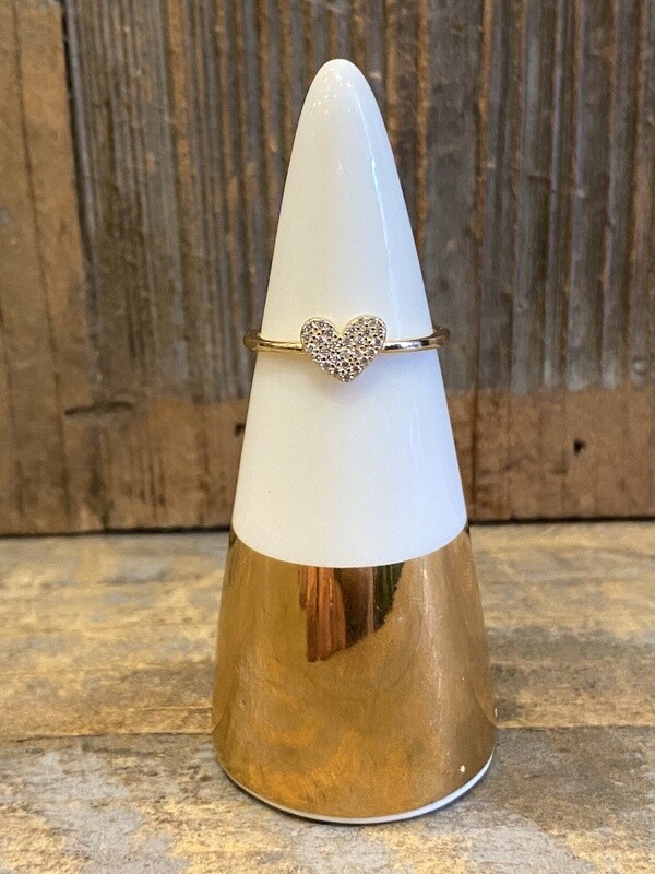 HEART PAVE CZ RING