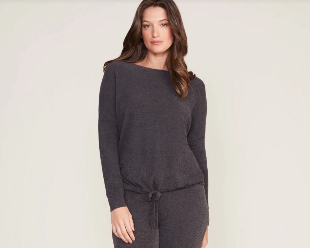 SLOUCHY TOP, COLOR: CARBON, SIZE: XSMALL