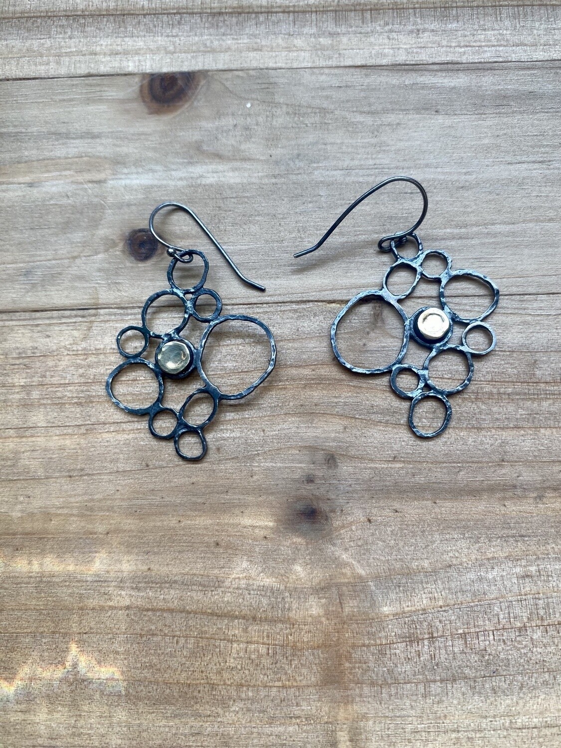 SILVER/GOLD CIRCLES EARRINGS