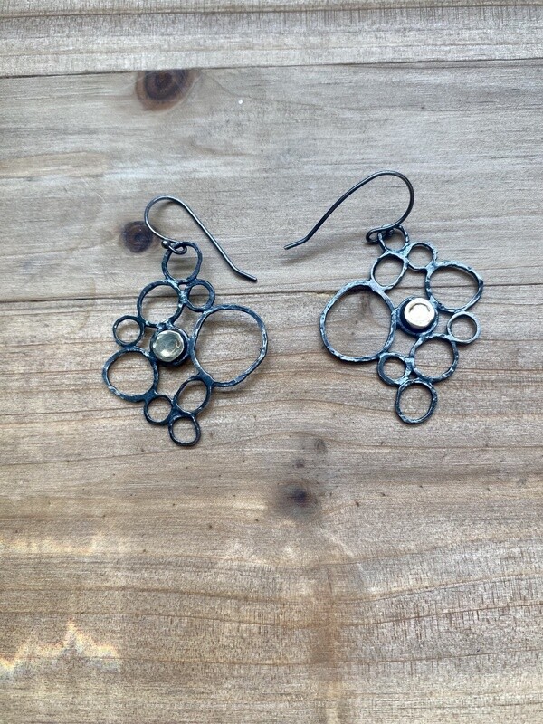SILVER/GOLD CIRCLES EARRINGS