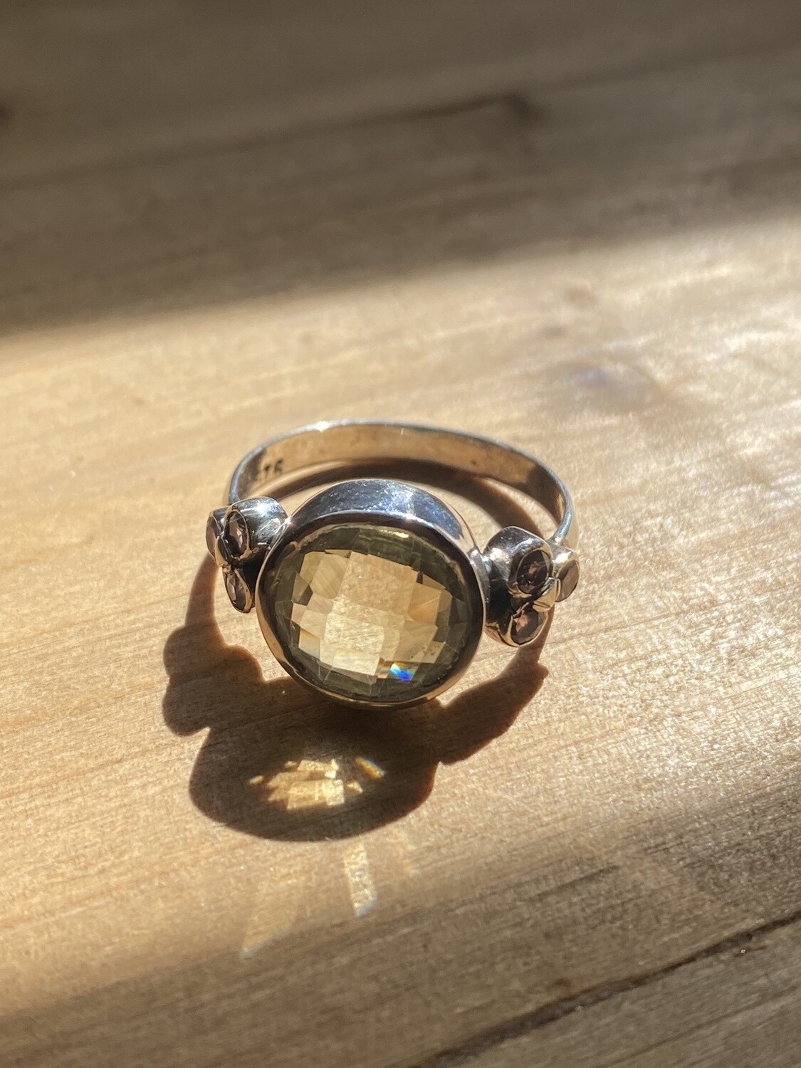 CITRINE/TOURMALINE RING