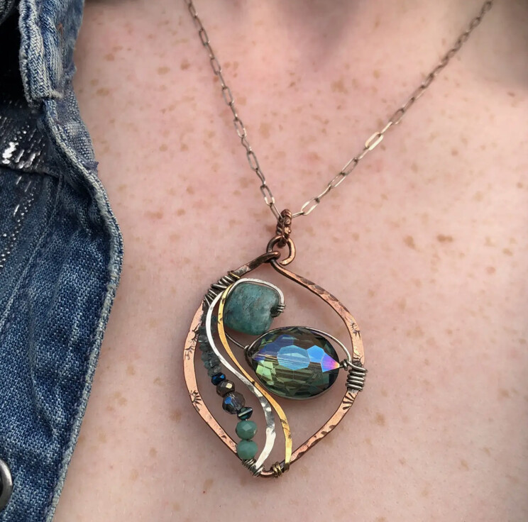AMAZONITE & CRY PAIR NKL
