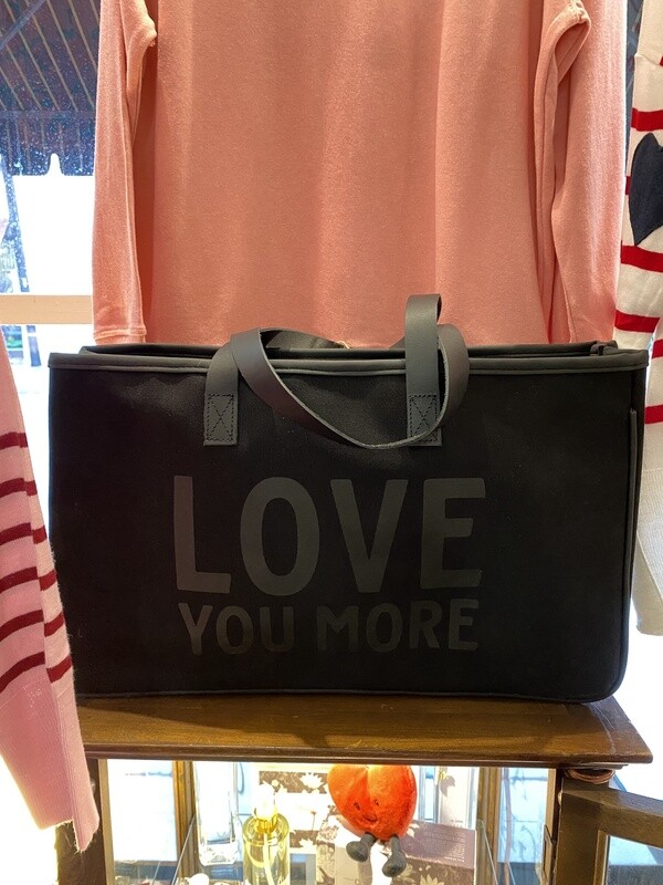 BLACK LOVE YOU MORE TOTE