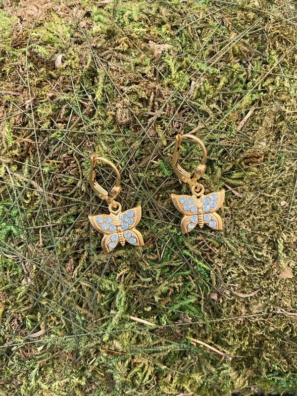BUTTERFLY CRYSTAL EARRINGS