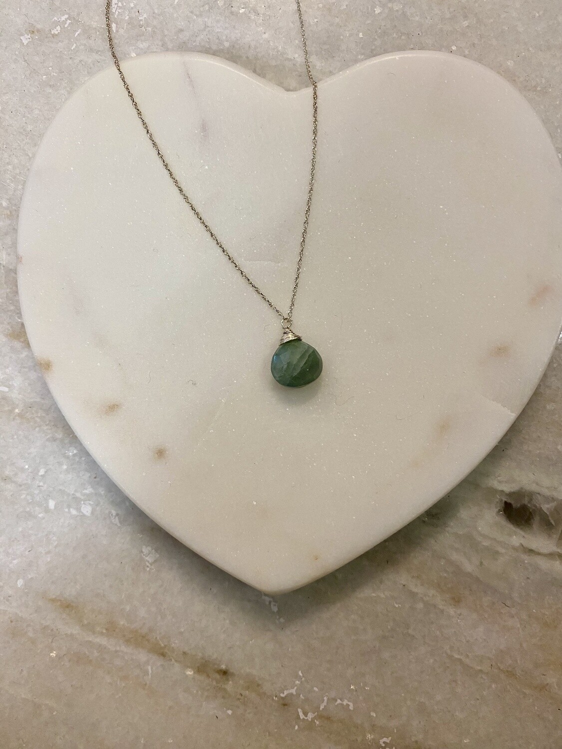 JUNIE NECKLACE, STONE: SS AQUAMARINE