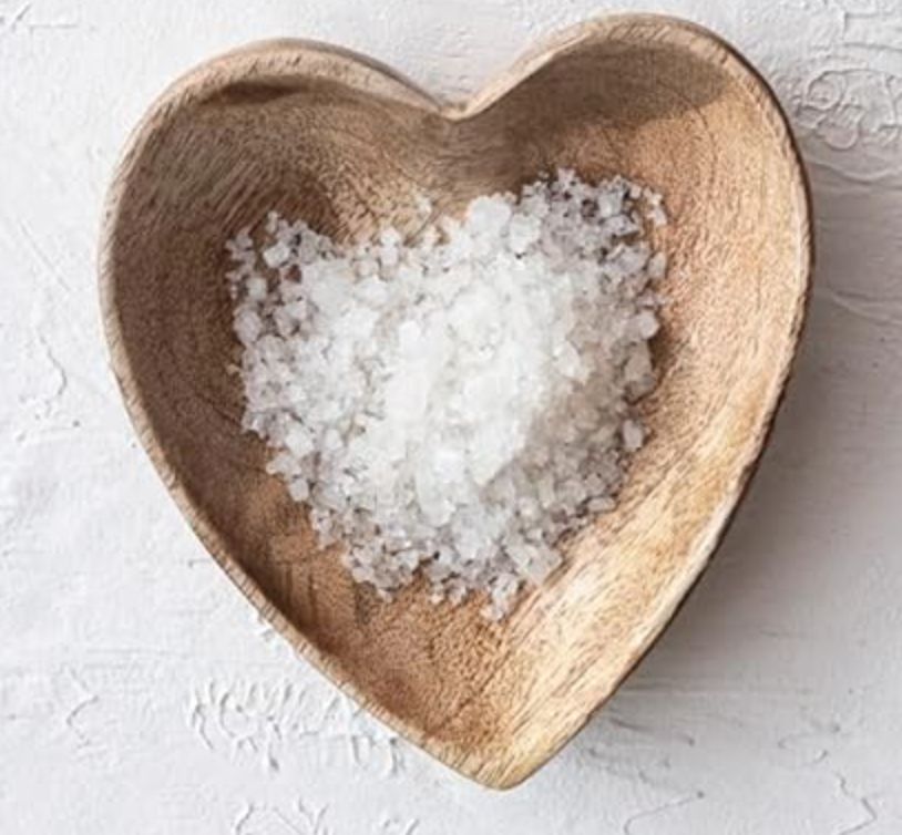 WOOD HEART DISH